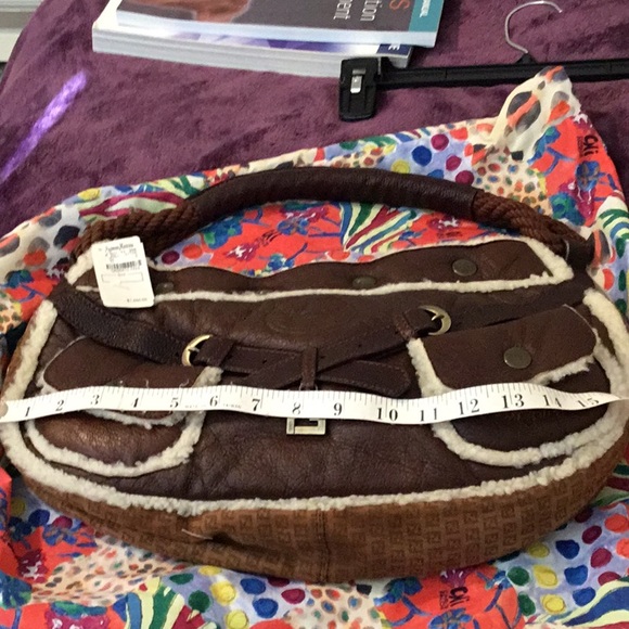 NWT Authentic FENDI Grand Leather/Suede Hobo Bag - Picture 15 of 16